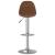 Scaune de bar, 2 buc., maro, material textil GartenMobel Dekor
