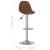 Scaune de bar, 2 buc., maro, material textil GartenMobel Dekor