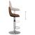 Scaune de bar, 2 buc., maro, material textil GartenMobel Dekor