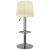 Scaune de bar, 2 buc., crem, material textil GartenMobel Dekor
