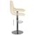 Scaune de bar, 2 buc., crem, material textil GartenMobel Dekor