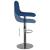 Scaune de bar, 2 buc., albastru, material textil GartenMobel Dekor