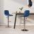 Scaune de bar, 2 buc., albastru, material textil GartenMobel Dekor