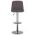 Scaune de bar, 2 buc., gri taupe, material textil GartenMobel Dekor