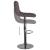 Scaune de bar, 2 buc., gri taupe, material textil GartenMobel Dekor