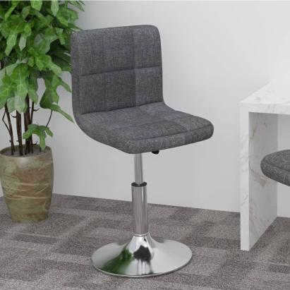 Scaun de bar pivotant, gri închis, material textil GartenMobel Dekor