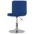 Scaun de bar pivotant, albastru, material textil GartenMobel Dekor