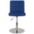 Scaun de bar pivotant, albastru, material textil GartenMobel Dekor