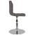Scaun de bar pivotant, gri taupe, material textil GartenMobel Dekor