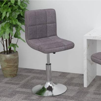 Scaun de bar pivotant, gri taupe, material textil GartenMobel Dekor