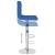 Scaun de bar, albastru, material textil GartenMobel Dekor
