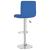 Scaun de bar, albastru, material textil GartenMobel Dekor
