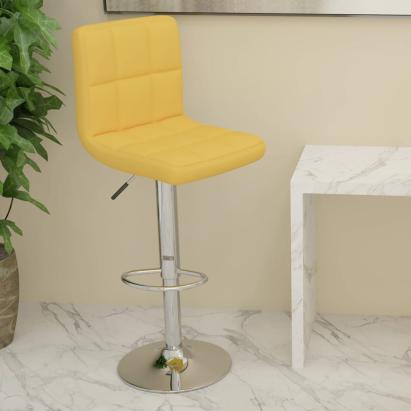 Scaun de bar, galben muștar, material textil GartenMobel Dekor