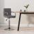 Scaun de bar, gri taupe, material textil GartenMobel Dekor