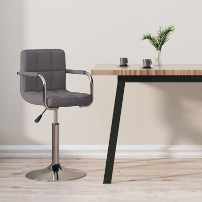 Scaun de bar, gri taupe, material textil GartenMobel Dekor