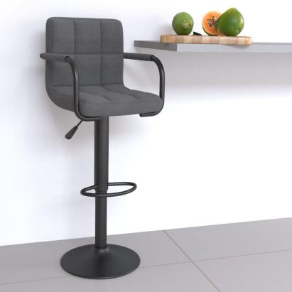 Scaun de bar, gri deschis, material textil GartenMobel Dekor