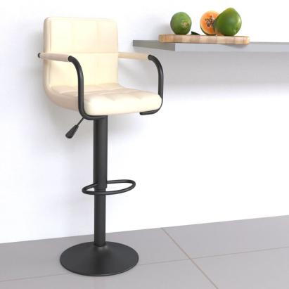 Scaun de bar, crem, material textil GartenMobel Dekor