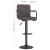 Scaun de bar, gri taupe, material textil GartenMobel Dekor