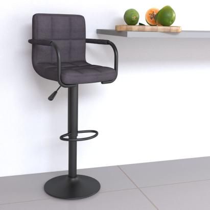 Scaun de bar, gri taupe, material textil GartenMobel Dekor