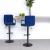 Scaune de bar, 2 buc., albastru, material textil GartenMobel Dekor