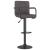 Scaune de bar, 2 buc., gri taupe, material textil GartenMobel Dekor