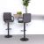 Scaune de bar, 2 buc., gri taupe, material textil GartenMobel Dekor