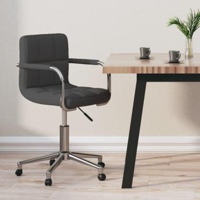 Scaun de birou pivotant, gri închis, material textil GartenMobel Dekor
