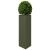 Jardiniere grădină, 2 buc., verde, 30x26x75 cm, oțel, triunghi GartenMobel Dekor