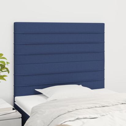Tăblii de pat, 2 buc, albastru, 80x5x78/88 cm, textil GartenMobel Dekor