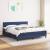 Pat continental cu saltea, albastru, 160x200cm, material textil GartenMobel Dekor
