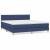 Pat continental cu saltea, albastru, 160x200cm, material textil GartenMobel Dekor