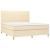 Pat box spring cu saltea, crem, 160x200 cm, material textil GartenMobel Dekor