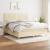 Pat box spring cu saltea, crem, 160x200 cm, material textil GartenMobel Dekor
