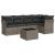 Set mobilier grădină cu perne, 6 piese, gri, poliratan GartenMobel Dekor