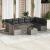 Set mobilier de grădină cu perne, 10 piese, gri, poliratan GartenMobel Dekor