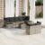 Set mobilier de grădină cu perne, 10 piese, gri, poliratan GartenMobel Dekor