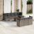 Set canapele de grădină cu perne, 11 piese, gri, poliratan GartenMobel Dekor