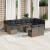 Set mobilier de grădină cu perne, 13 piese, gri, poliratan GartenMobel Dekor