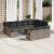 Set mobilier de grădină cu perne, 14 piese, gri, poliratan GartenMobel Dekor
