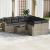 Set canapele de grădină, 9 piese, cu perne, gri, poliratan GartenMobel Dekor