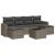 Set canapele de grădină, 7 piese, cu perne, gri, poliratan GartenMobel Dekor