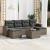 Set canapele de grădină, 7 piese, cu perne, gri, poliratan GartenMobel Dekor