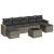 Set canapele de grădină cu perne, 8 piese, gri, poliratan GartenMobel Dekor