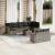 Set mobilier de grădină cu perne, 10 piese, gri, poliratan GartenMobel Dekor
