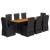 Set mobilier de grădină cu perne, 9 piese, negru, poliratan GartenMobel Dekor