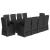 Set mobilier de exterior cu perne, 11 piese, negru, poliratan GartenMobel Dekor