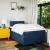Pat box spring cu saltea, albastru, 120x200 cm, textil GartenMobel Dekor
