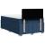 Pat box spring cu saltea, albastru, 120x200 cm, textil GartenMobel Dekor