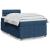 Pat box spring cu saltea, albastru, 120x200 cm, textil GartenMobel Dekor