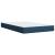 Pat box spring cu saltea, albastru, 120x200 cm, textil GartenMobel Dekor